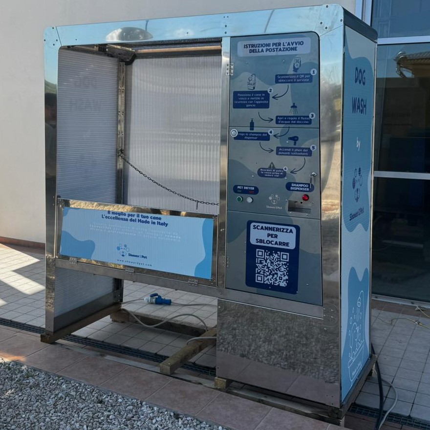 Barboncino — stazione di lavaggio cani Shower2Pet